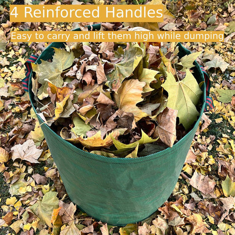 RISETEX Leaf Collector 3-Pack highlights sturdy, durable material designed for outdoor use.