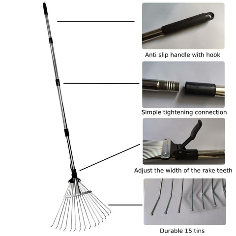 RISETEX ergonomic grip reduces fatigue during raking tasks