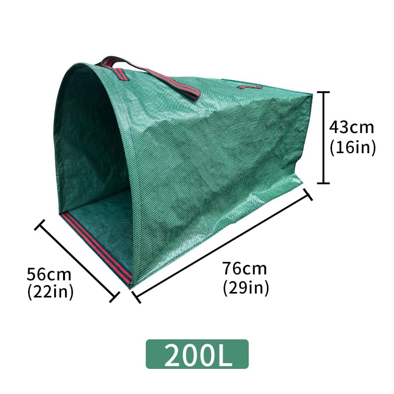 RISETEX self-standing yard bags with sturdy handles for easy loading.
