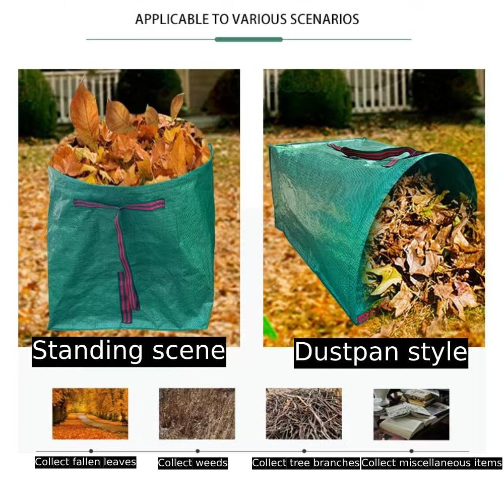RISETEX yard waste bag in stand-up design speeds loading and cleanup.