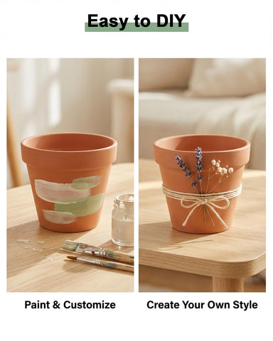 Riseuvo premium baked terracotta pot shows durable construction.