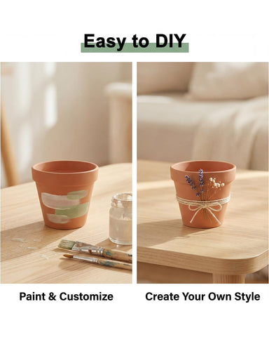 Riseuvo wedding or baby shower favors in elegant terracotta pots
