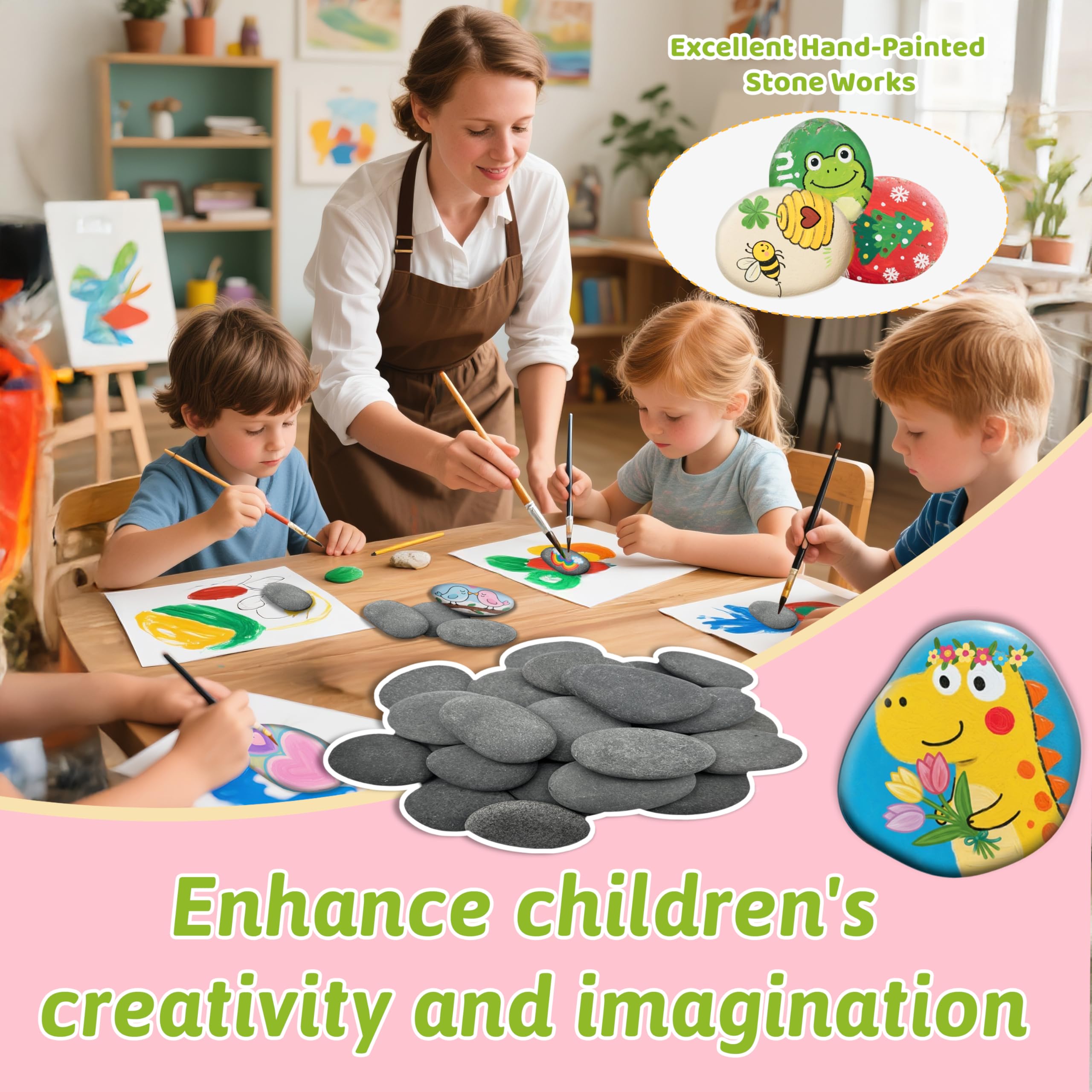 RITOLLO painting stones suitable as spring gift ideas.