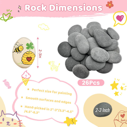 RITOLLO river rock set designed for kids art and creative play.