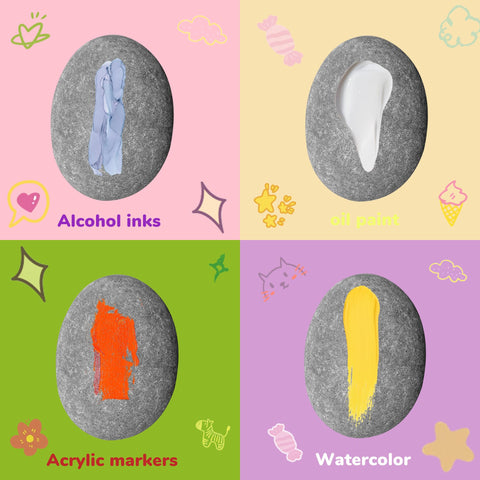 RITOLLO smooth-surfaced rocks easing painting with comfortable grip.