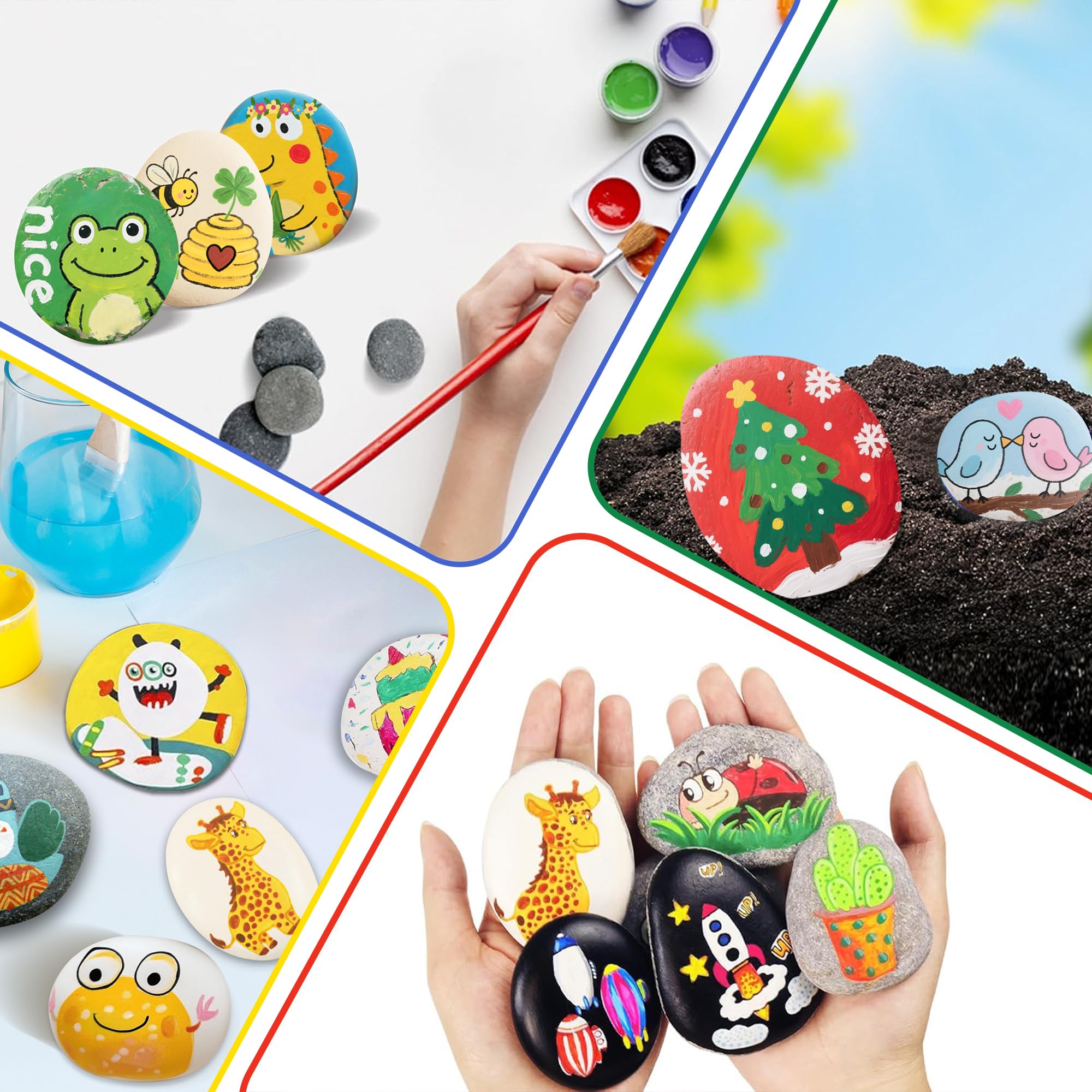 RITOLLO alphabet-friendly rocks ready for alphabet painting projects.