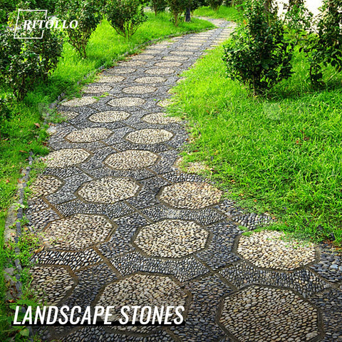 Ritollo River Rocks smooth round stones are safe to handle and easy to position.