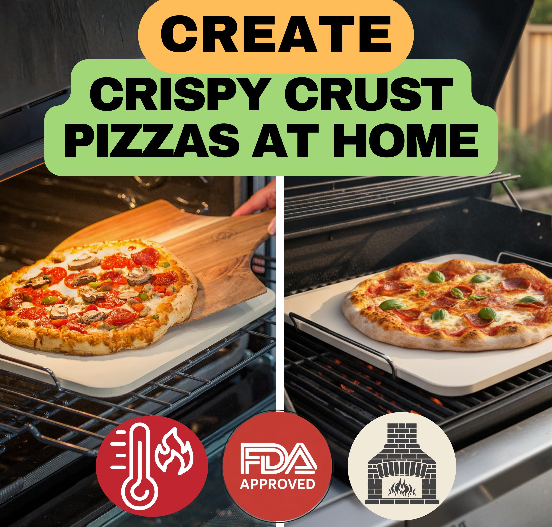 Ritual Life acacia wood pizza peel slides pizzas safely into the oven.