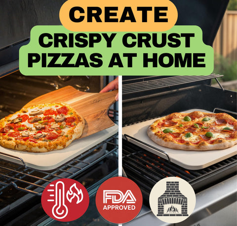 Ritual Life acacia wood pizza peel slides pizzas safely into the oven.