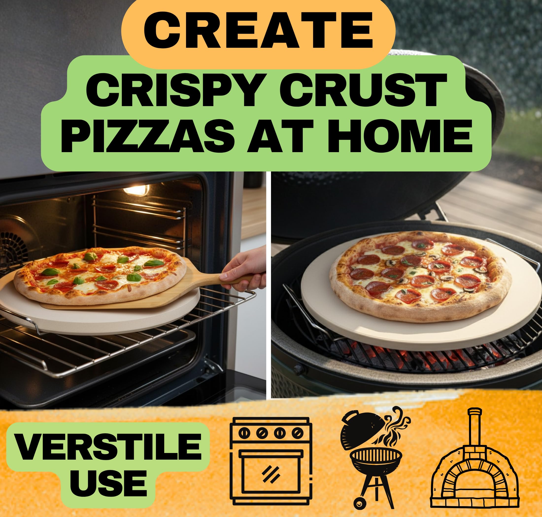 Ritual Life wood pizza peel for easy transfers and stylish serving.