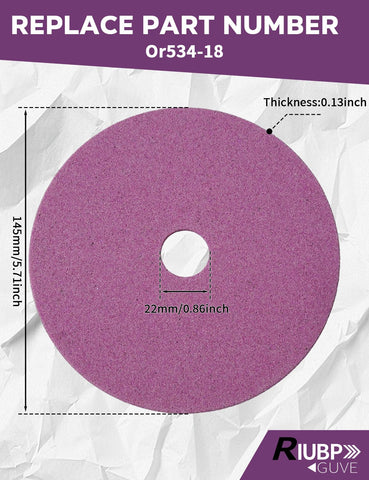 RIUBPGUVE Or534-18 wheel with 60 grit for balanced sharpening.