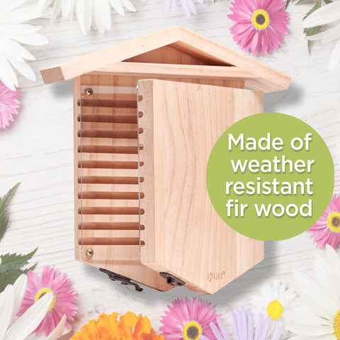Rivajam Leaf cutter bee home suited for natural nesting and observation.