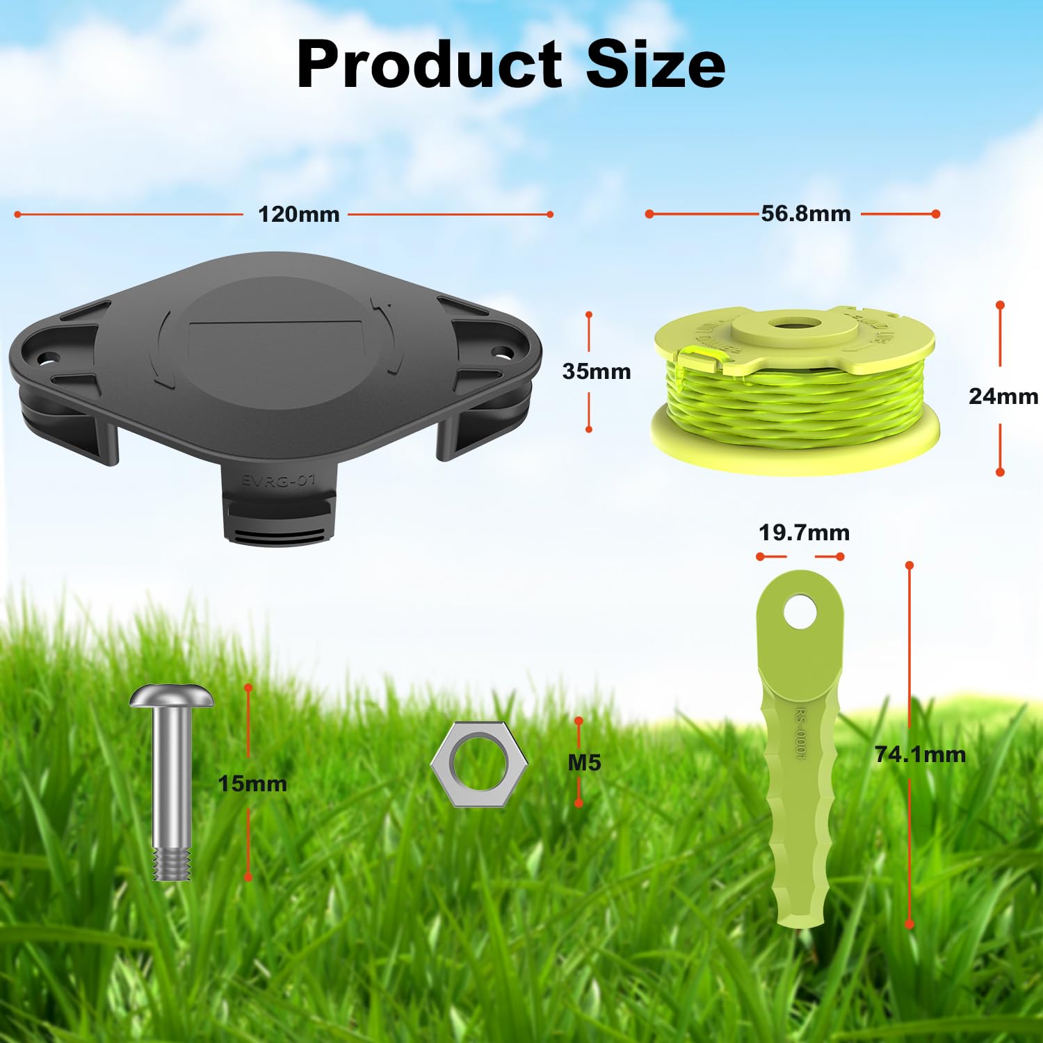 Rivershine ACFHRL2 10-pack plastic blades for faster weed cutting