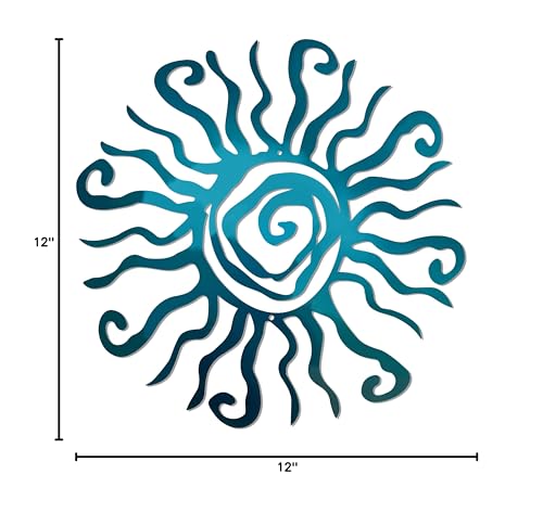Riverside Designs cheerful teal sun wall accent for kitchens and lounges.
