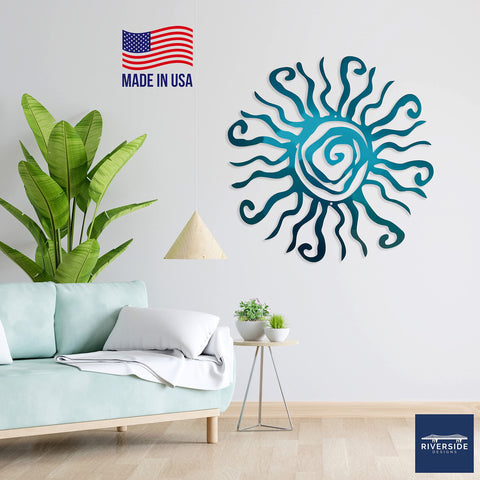 Riverside Designs weather-resistant sun decor for outdoor spaces year-round.