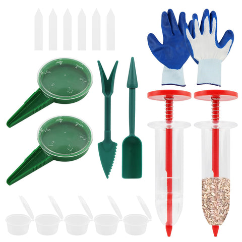 Rivonthex dibber tool creates uniform planting holes.