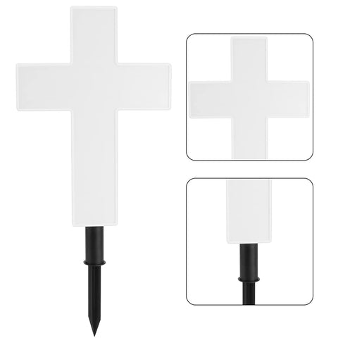 Rivonthex outdoor cross lighting brightens walkways and borders.
