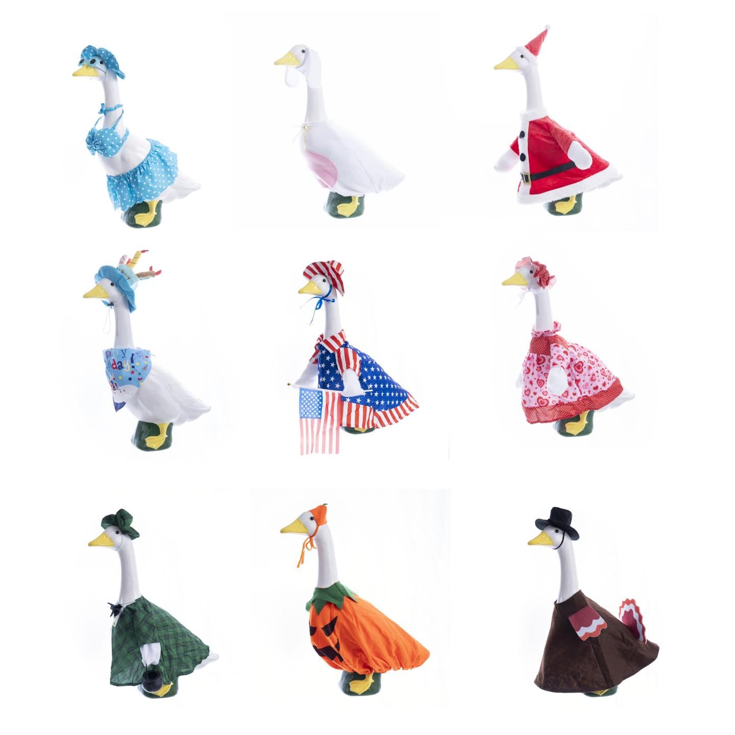 RIYYDEN goose outfits Christmas costume enhances holiday porch scene