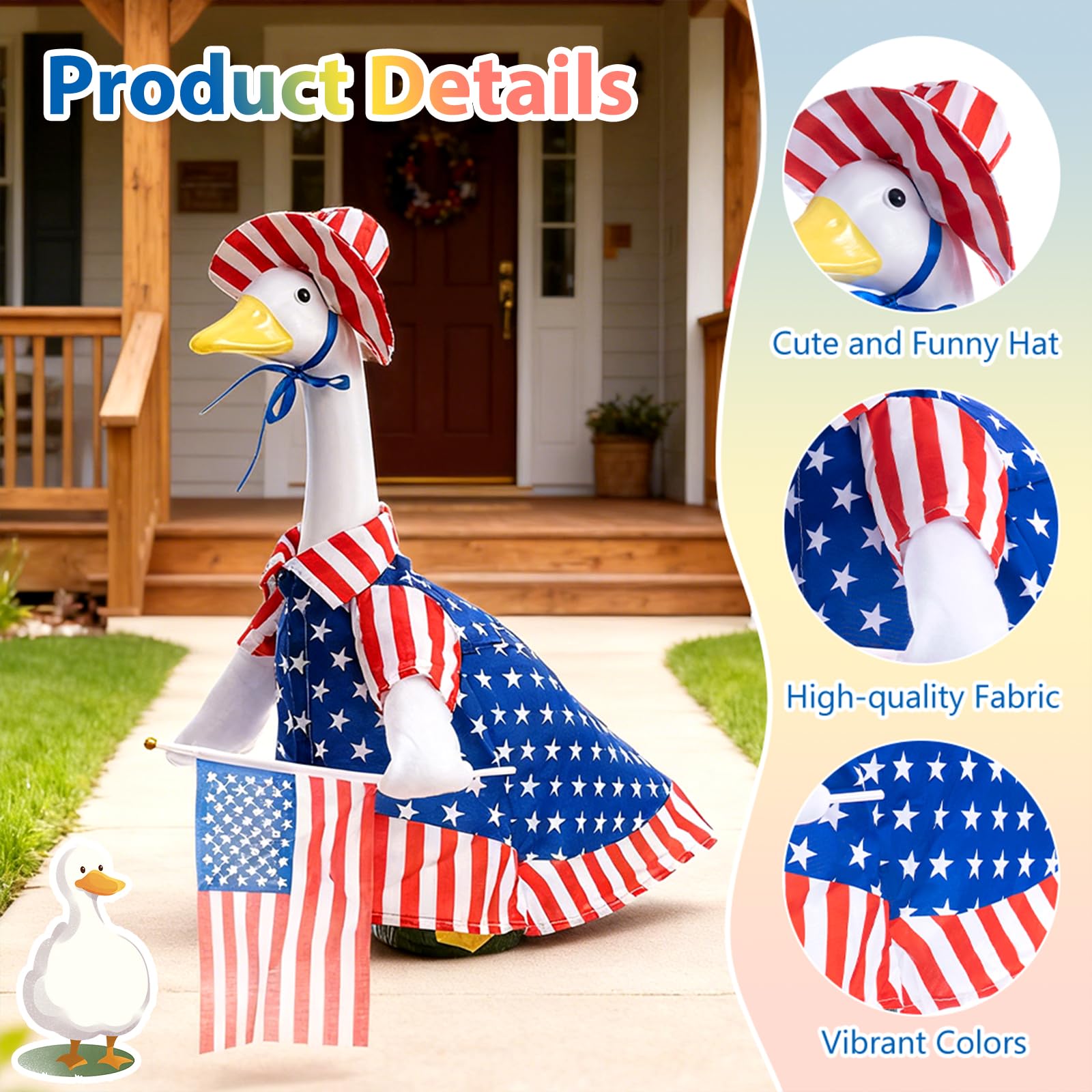RIYYDEN goose outfits Easter costume elevates spring yard decor