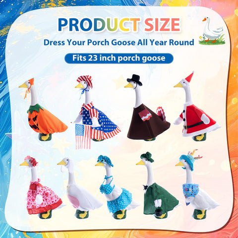 RIYYDEN goose outfits St. Patrick’s Day costume on lawn goose adds playful charm