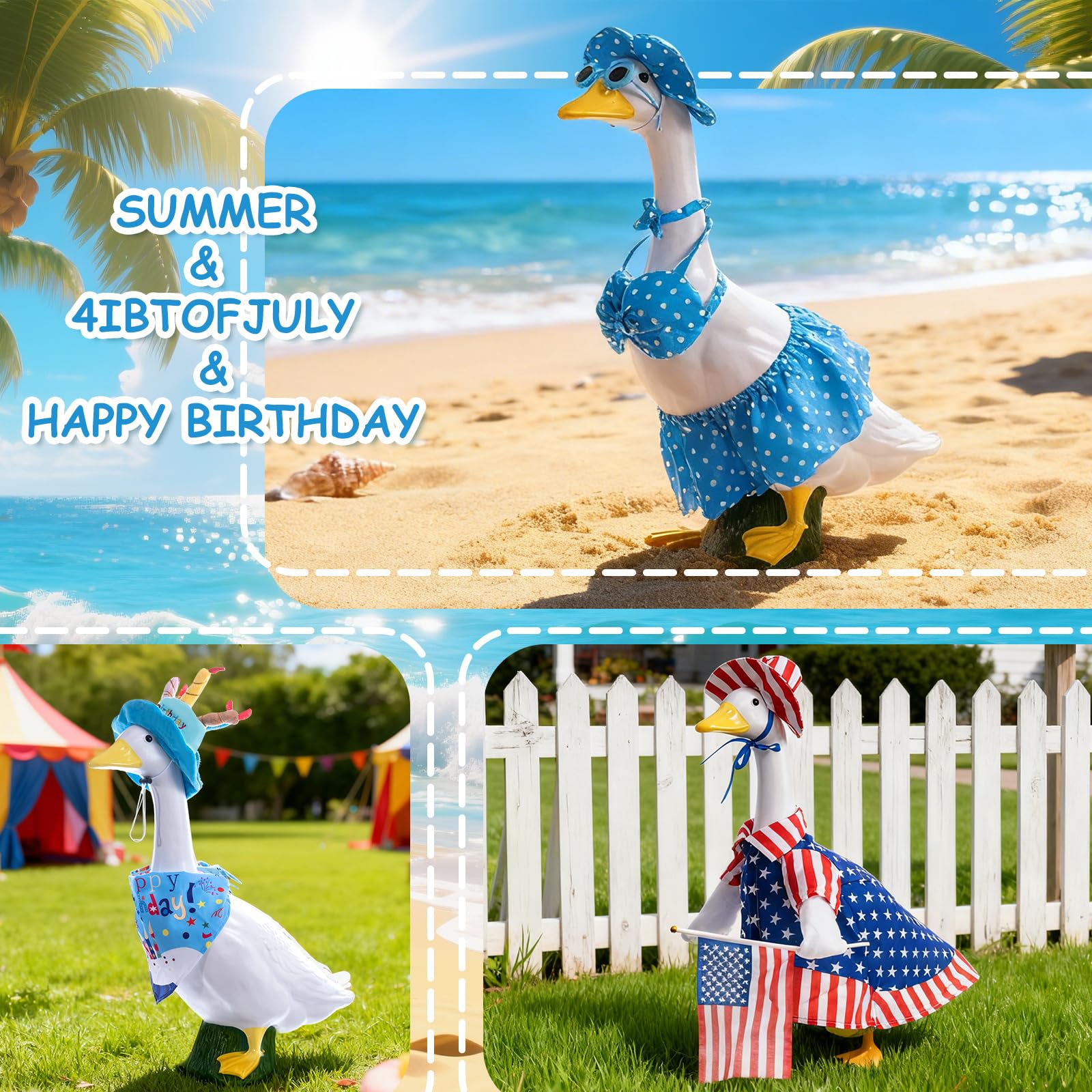 RIYYDEN goose outfits Summer costume brightens sunny garden display