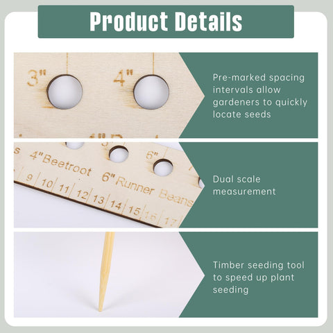 RJLCTH Seed Spacers Stakes showcases stable, soil-ready setup for quick planting.