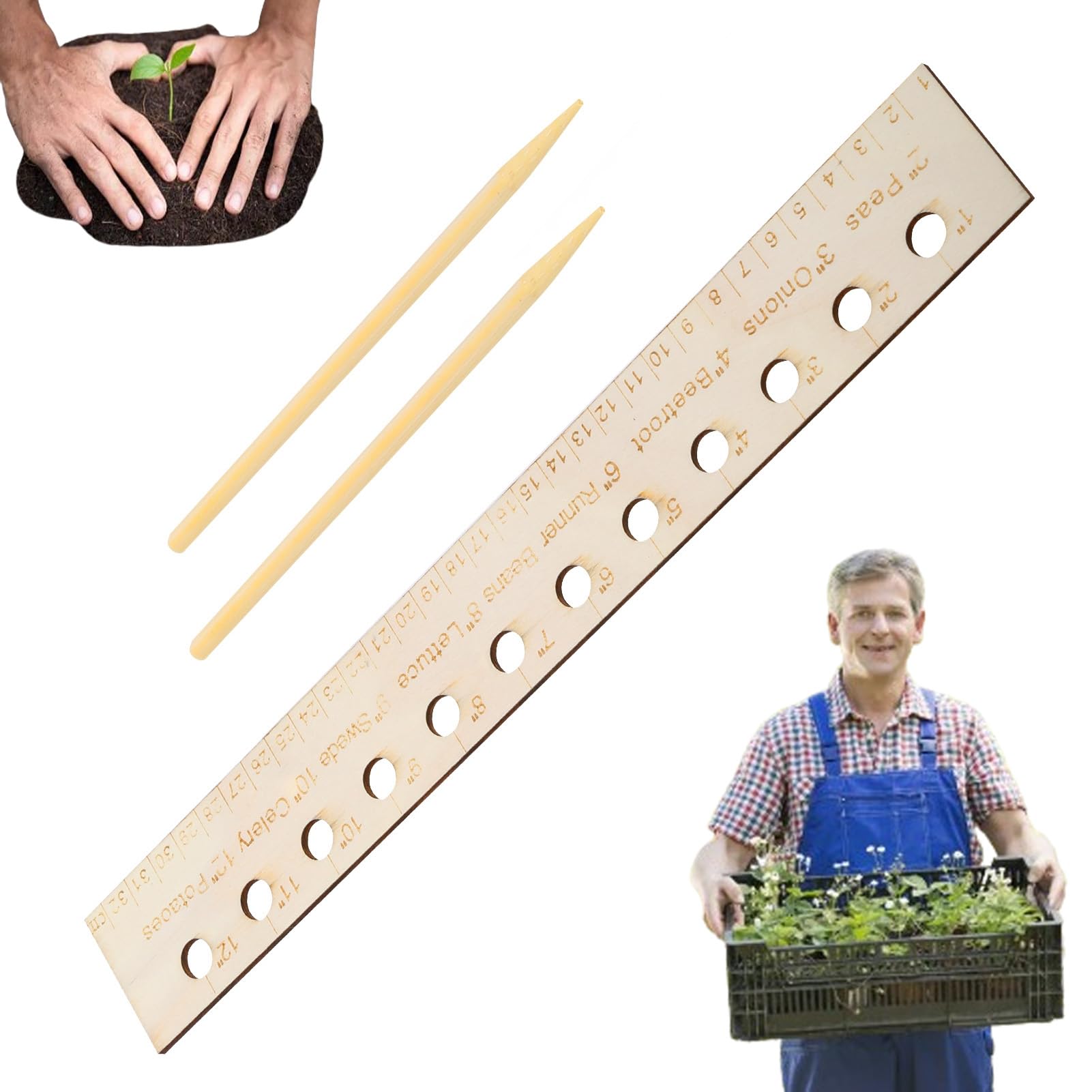 RJLCTH Seed Spacers Tool overview highlights precise spacing for neat garden rows.