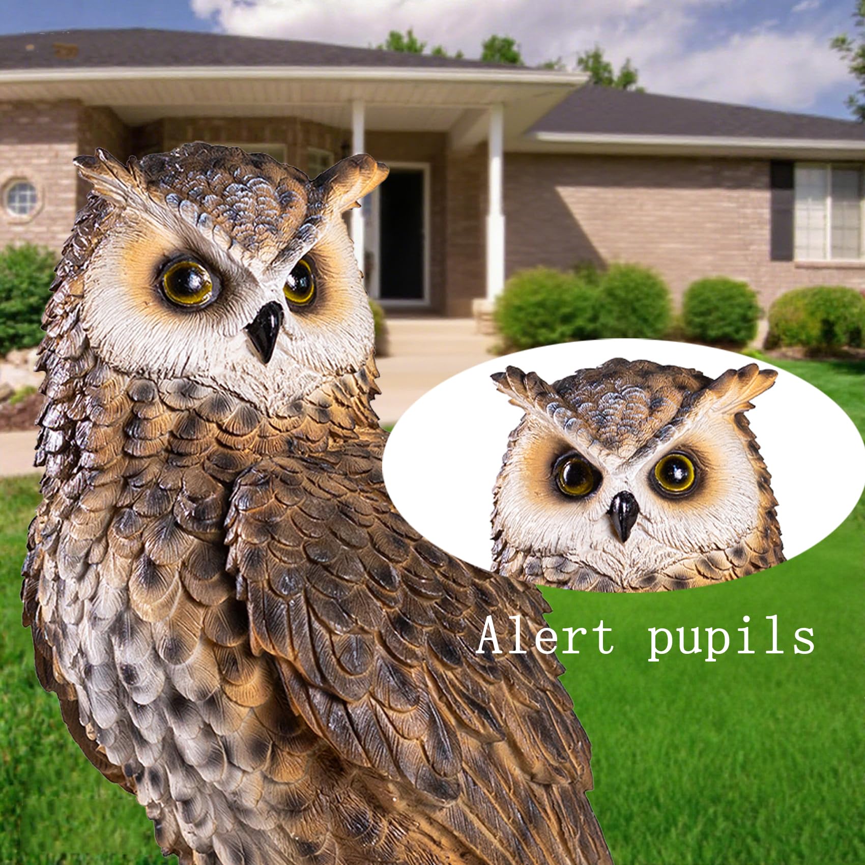RKGOMDMU outdoor owl statue weatherproof for all seasons