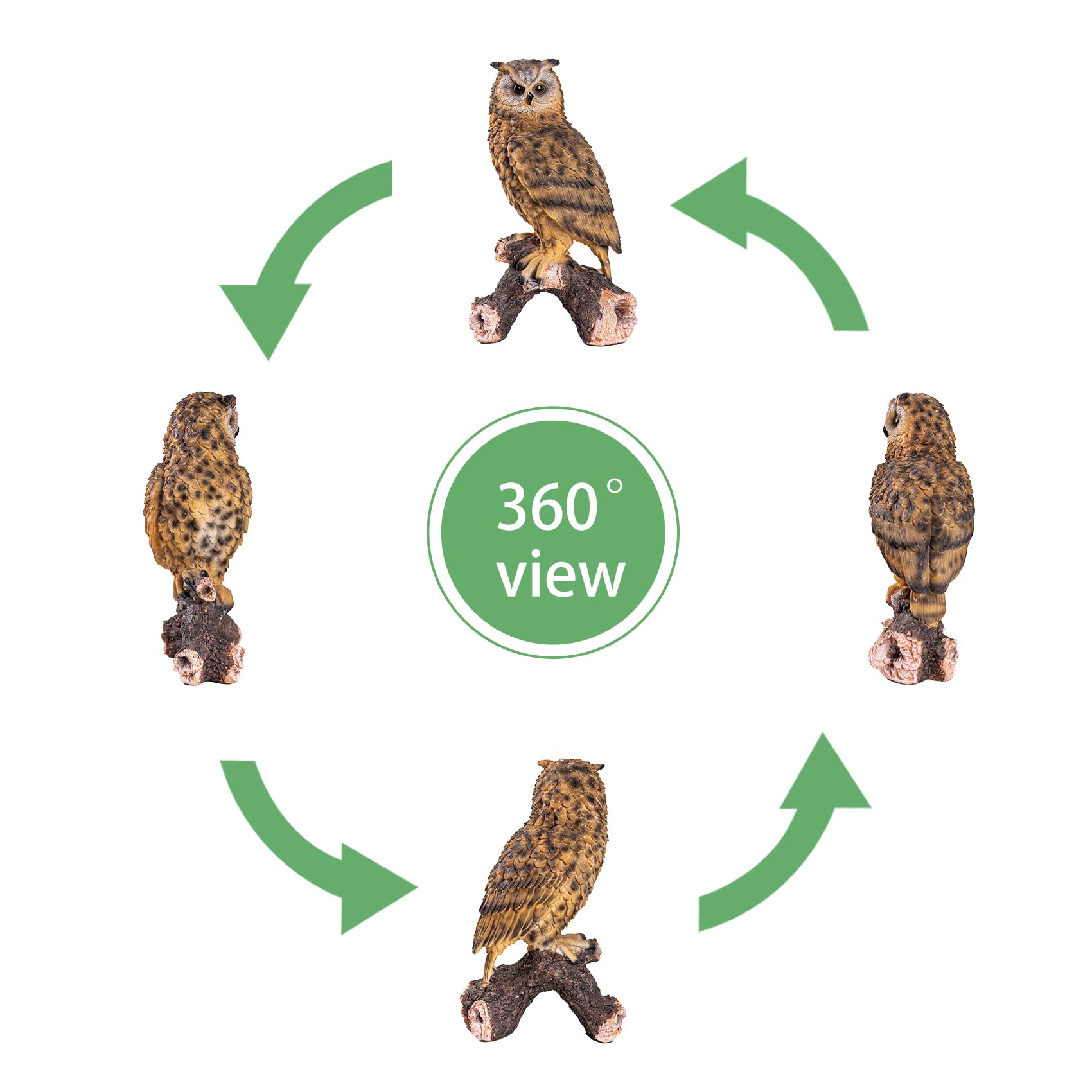 RKGOMDMU resin owl garden decorator blends with plants and stone