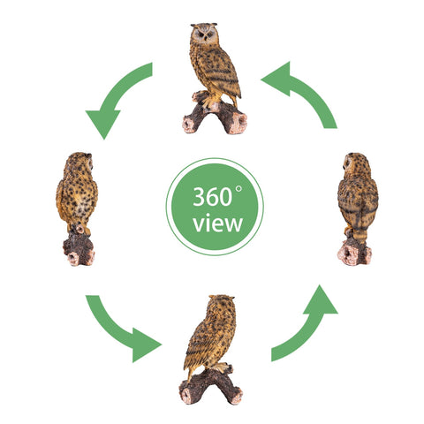 RKGOMDMU resin owl garden decorator blends with plants and stone
