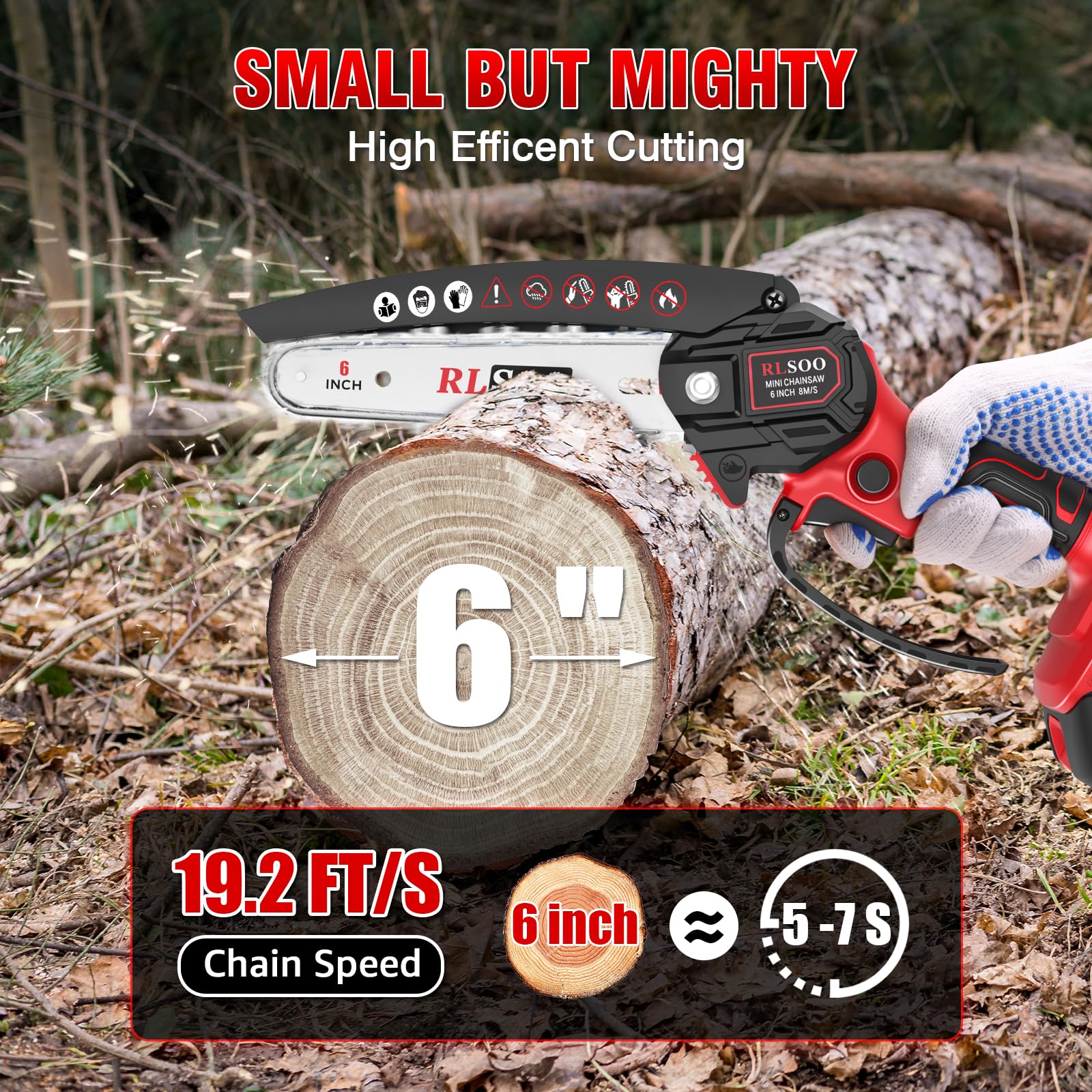 RLSOO three replacement chains included for versatile cuts.