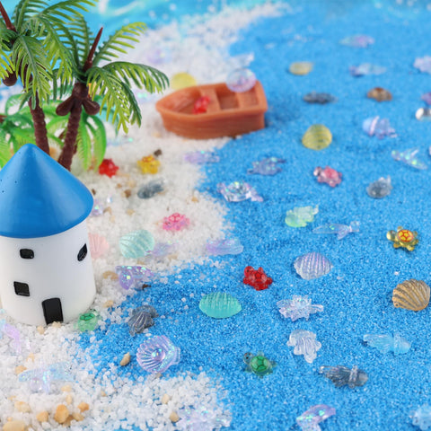 Rlynng coral resin figurine sparks vibrant micro-landscape creativity