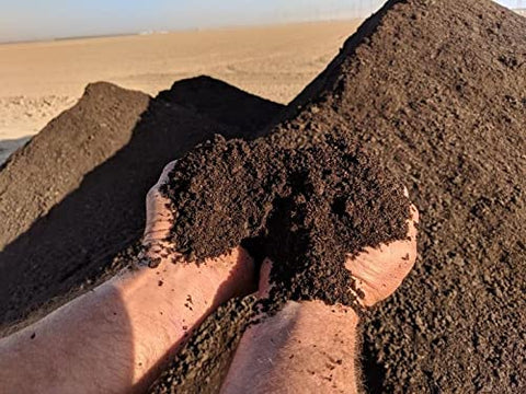 R&amp;M Organics compost mixed with soil boosts nutrient availability for planting.