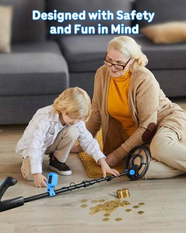 RM RICOMAX kids metal detector buzzer and vibration feedback for finds