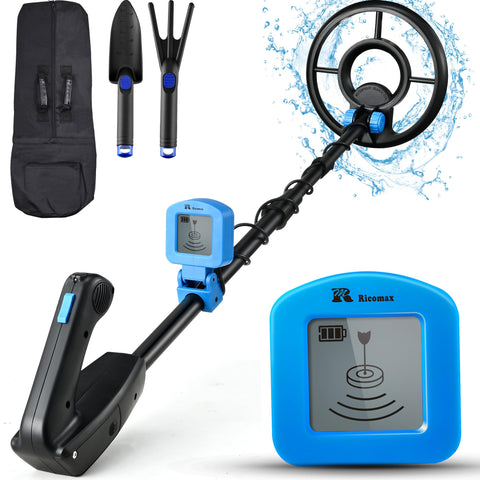 RM RICOMAX kids metal detector with waterproof coil for treasure hunting near water
