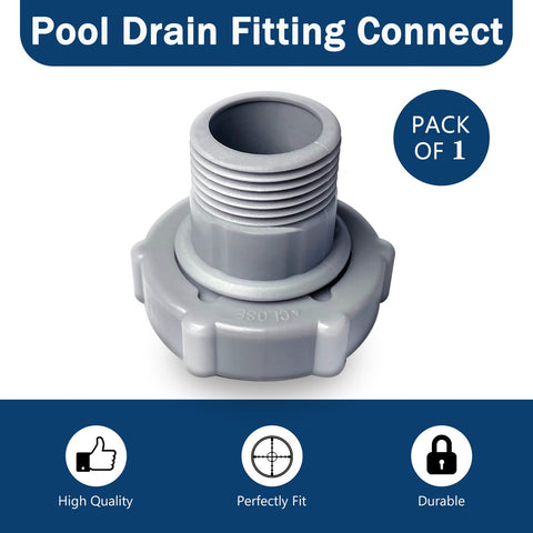 RM Romansk garden hose adapter attached to drain fitting enabling hose drainage