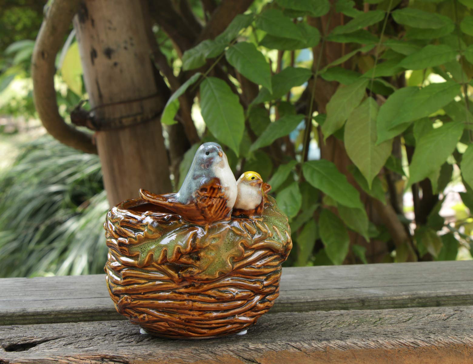 Rmdusk bird nest planter tabletop decor, perfect accent for home offices and living rooms.
