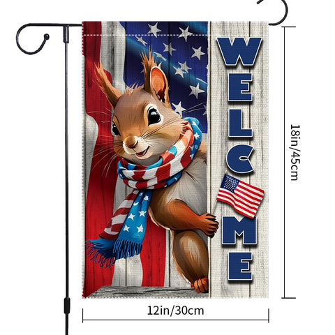 RMXJKIIU garden flag with sleeve enables easy hanging on standard stands