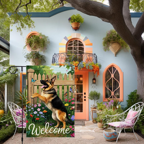 RMXJKIIU garden flag with colorful wildflowers and wooden fence brightening any yard.