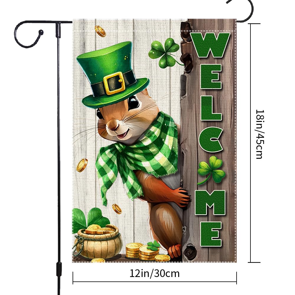 RMXJKIIU green hat with clovers design for festive yard decor outdoors