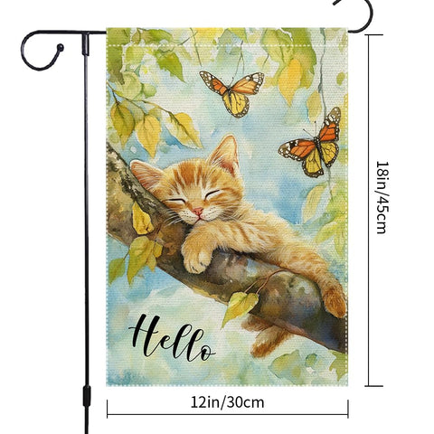 RMXJKIIU Hello Spring Garden Flag burlap texture adds rustic curb appeal.