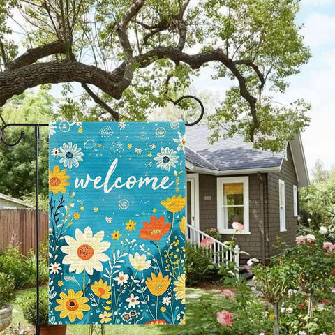 RMXJKIIU spring-summer garden flag outdoor display adds seasonal charm to courtyards