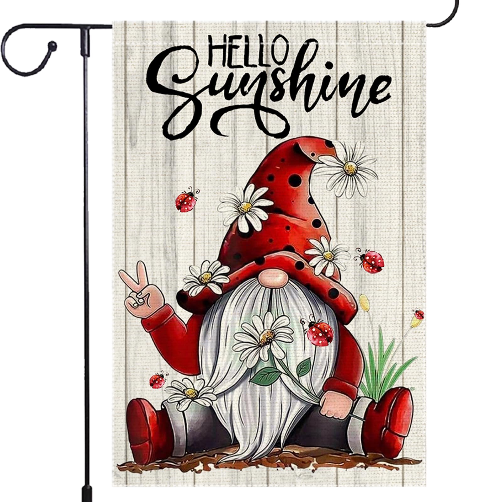RMXJKIIU Welcome Sunshine flag doublesided for bright curb appeal and welcoming outdoor spaces.