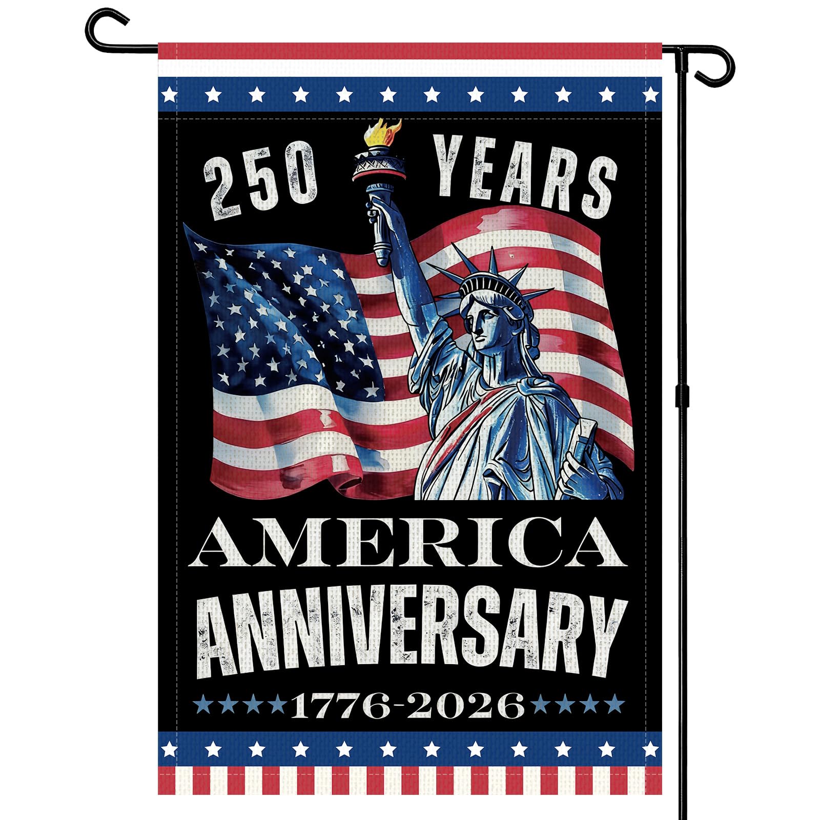 Rngmsi 250th anniversary flag front view for outdoor patriotic display.