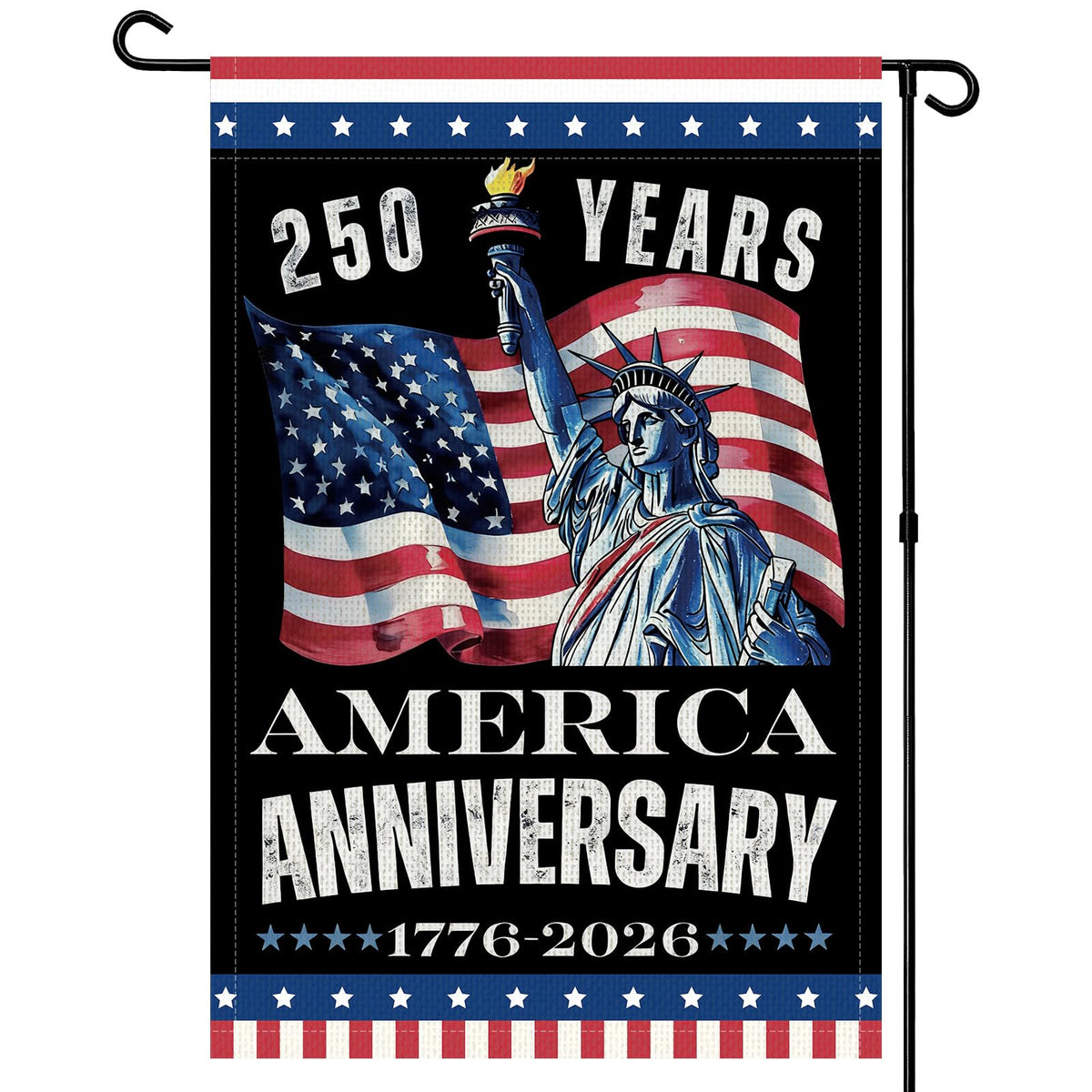 Rngmsi 250th anniversary flag front view for outdoor patriotic display.