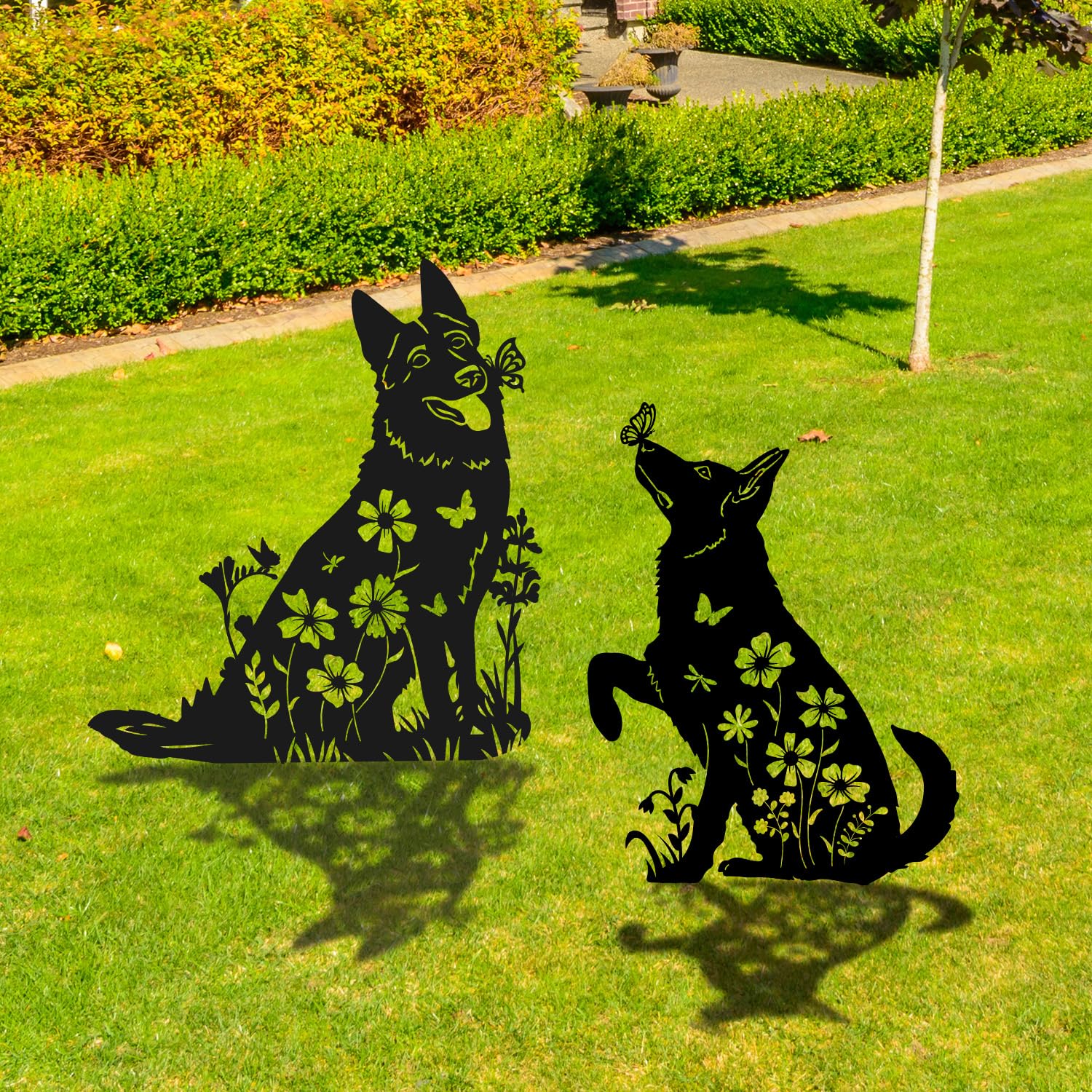 Rngmsi Christmas-ready stake brings festive flair to yard art and entrance.