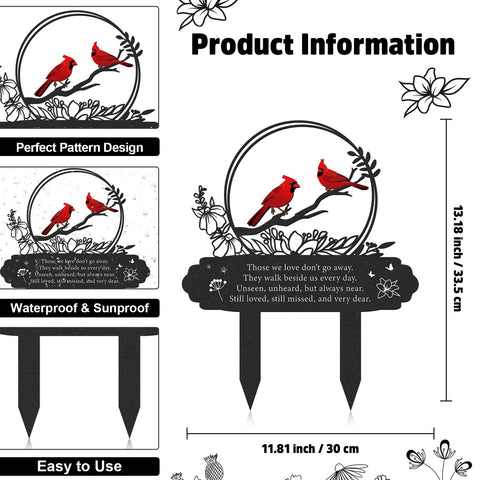 Rngmsi engraved cardinal poem decor with lasting memory message.