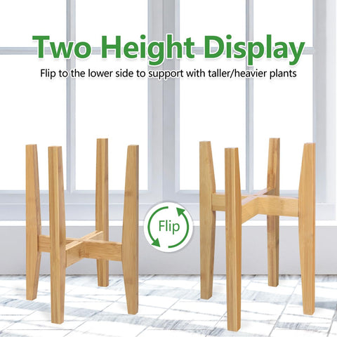 Rnined durable bamboo construction supports heavy pots without wobble.