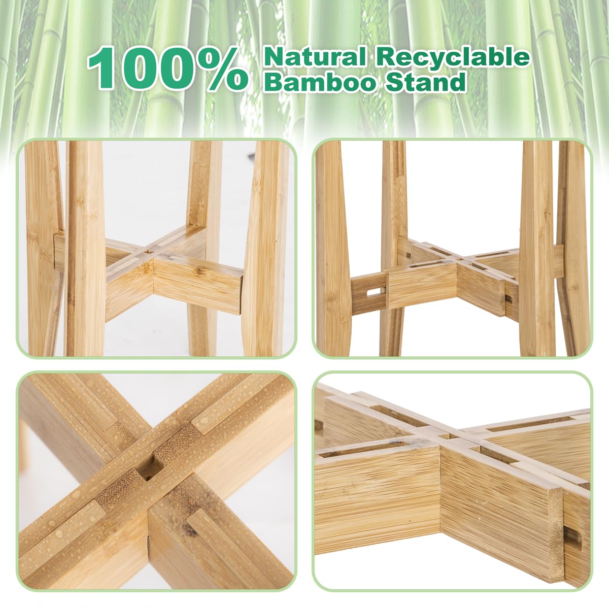 Rnined easy-assembly stand lets you set up quickly.