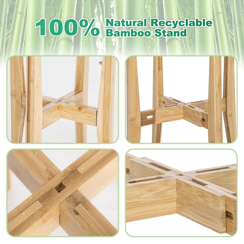 Rnined easy-assembly stand lets you set up quickly.